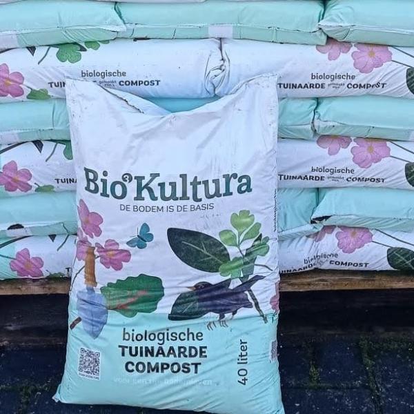 Biologische Tuinaarde 40liter - Bio-Kultura - verkoop alleen Vaassen