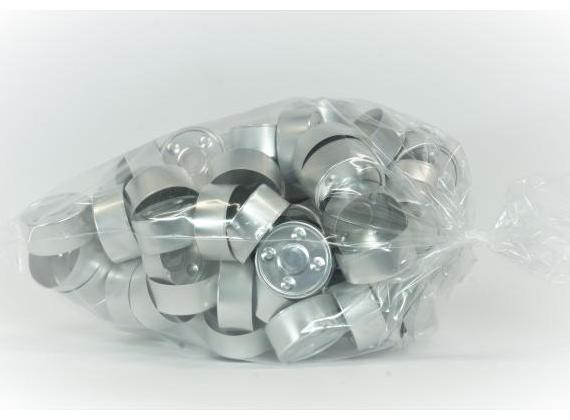 Aluminium cups voor het gieten van waxinelichtjes - 100 stuks