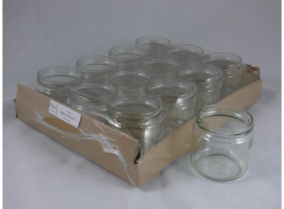 Glazen pot -rond- 385ml (490gram) per 12 stuks (zonder deksel 82mm)